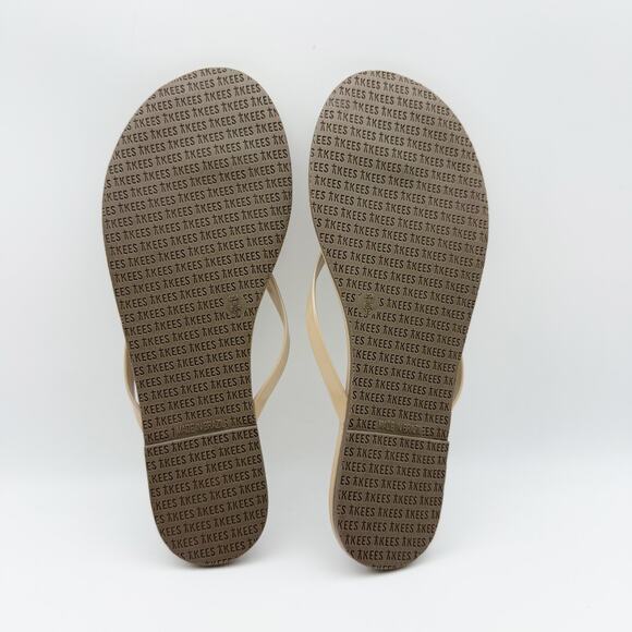 TKEES Womens Foundation Gloss Sandals US 8 Nude Cowhide Leather NWOB - Picture 11 of 12